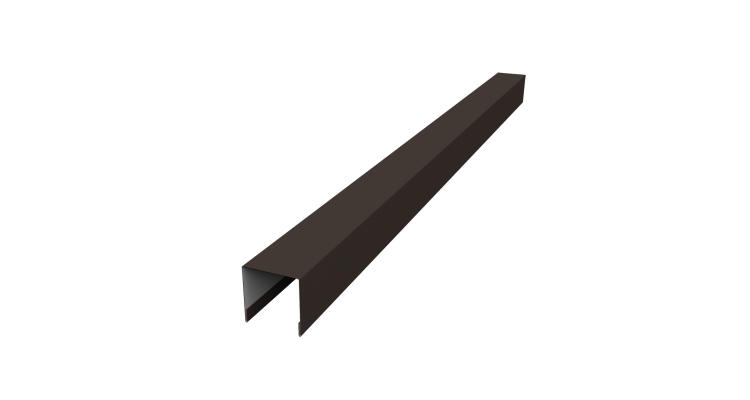 Планка вертикальная лицевая для забора жалюзи Palermo 0,5 Rooftop Бархат RR 32 темно-коричневый (3м)