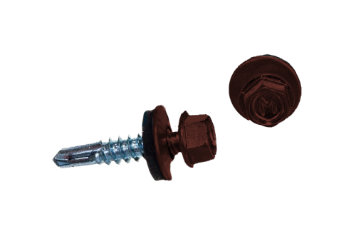 Саморез по металлу Daxmer 5,5х25 RAL 3009 (250) сверло №3