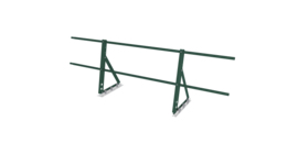 Ограждение кровельное на фальц Optima 0,65х2м RAL 6005