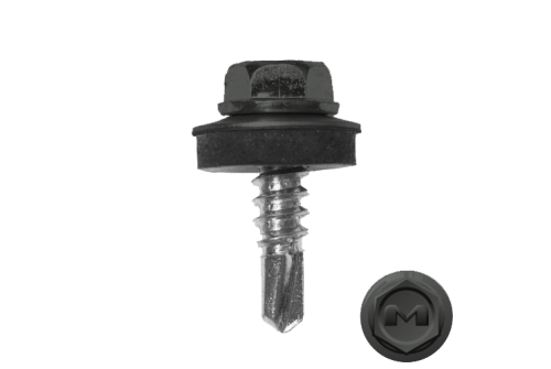 Саморез по металлу Daxmer 5,5х19 RAL 7005 (250) сверло №3