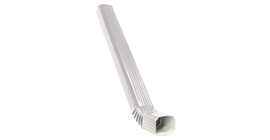 Труба прямоугольная с коленом Vortex 1м RAL 9003 сигнальный белый